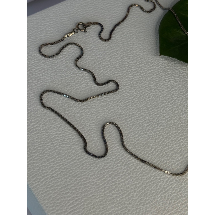 925 Sterling Silver Onyx & Abalone & Marcasite Necklace Length 25 inch