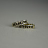 925 Sterling Silver Gold Plated Black Spinel Earrings