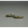 925 Sterling Silver Gold Plated Black Spinel Earrings