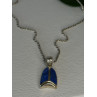 Vintage 925 Sterling Silver Sodalite Necklace Length 20 inch