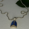 Vintage 925 Sterling Silver Sodalite Necklace Length 20 Inch