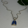 Vintage 925 Sterling Silver Sodalite Necklace Length 20 Inch