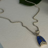 Vintage 925 Sterling Silver Sodalite Necklace Length 20 Inch