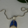 Vintage 925 Sterling Silver Sodalite Necklace Length 20 Inch
