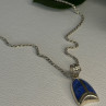 Vintage 925 Sterling Silver Sodalite Necklace Length 20 Inch