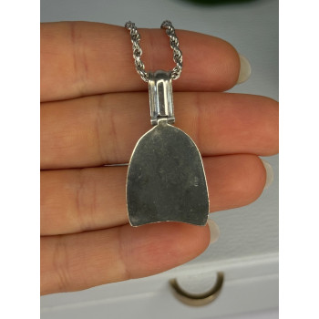 Vintage 925 Sterling Silver Sodalite Necklace Length 20 inch