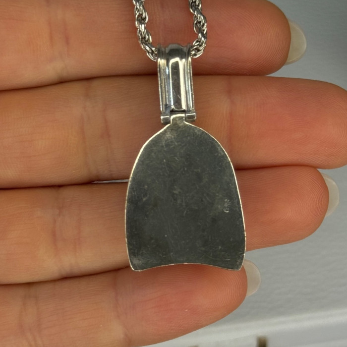 Vintage 925 Sterling Silver Sodalite Necklace Length 20 Inch