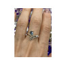 925 Sterling Silver Topaz & Marcasites Ring Size 10