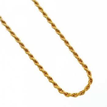 925 Sterling Silver Gold Plated Chain Italy 19.6 In