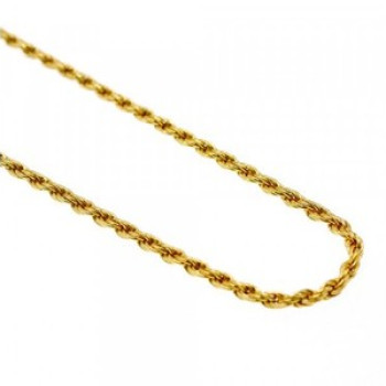 925 Sterling Silver Gold Plated Chain Italy 19.6 In