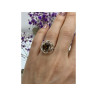 925 Sterling Silver Brown Tourmaline Ring Size 6.5