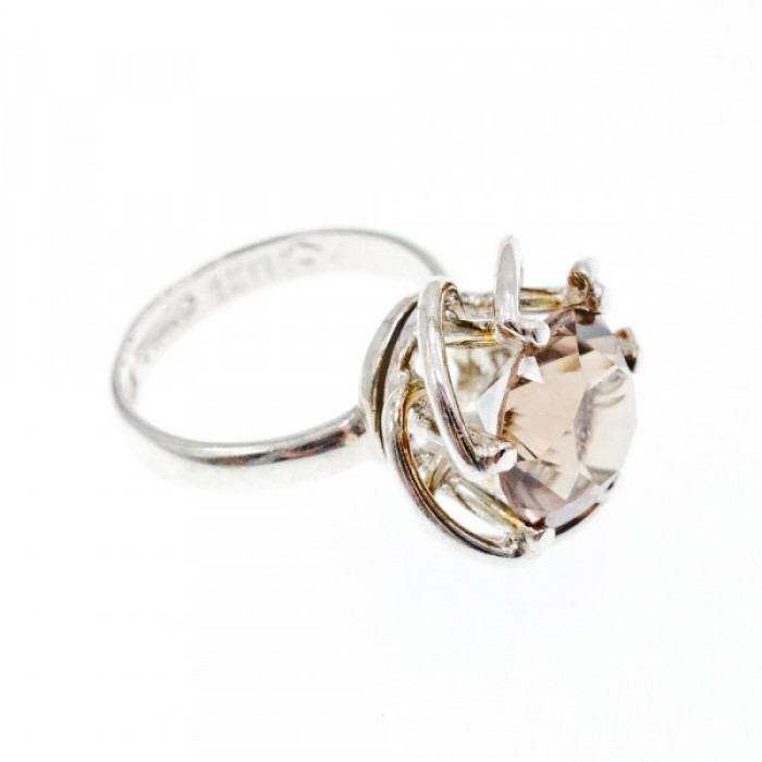 925 Sterling Silver Brown Tourmaline Ring Size 6.5