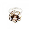 925 Sterling Silver Brown Tourmaline Ring Size 6.5