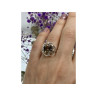 925 Sterling Silver Brown Tourmaline Ring Size 6.5