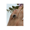 925 Sterling Silver Brown Tourmaline Ring Size 6.5