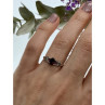 925 Sterling Silver Garnet & Marcasites Ring Size 7
