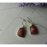 Vintage 925 Sterling Silver Red Jasper Earrings