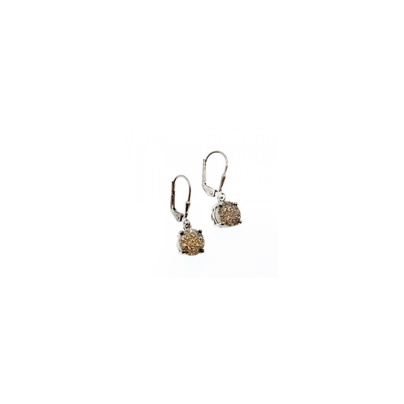 925 Sterling Silver Pyrite Earrings
