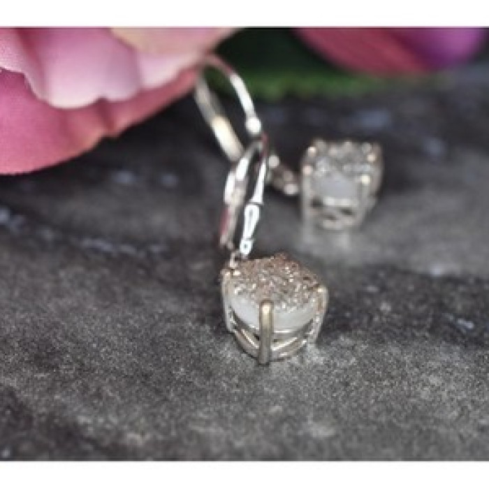 925 Sterling Silver Pyrite Earrings