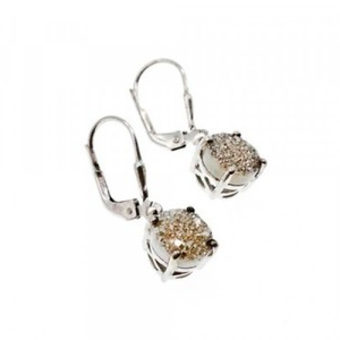 925 Sterling Silver Pyrite Earrings