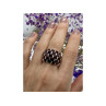 925 STERLING SILVER GARNET RING SIZE 8