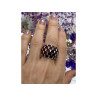 925 STERLING SILVER GARNET RING SIZE 8