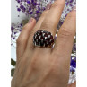 925 Sterling Silver Garnet Ring Size 8