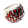925 Sterling Silver Garnet Ring Size 8