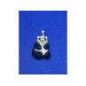 925 Sterling Silver Black & White CZ Panda Pendant