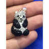 925 Sterling Silver Black & White CZ Panda Pendant