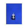 925 Sterling Silver Black & White CZ Panda Pendant