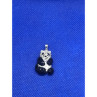 925 Sterling Silver Black & White CZ Panda Pendant