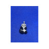 925 Sterling Silver Black & White CZ Panda Pendant