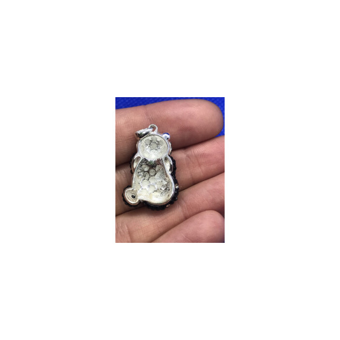925 Sterling Silver Black & White CZ Panda Pendant