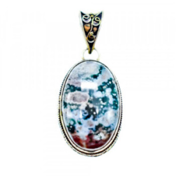 925 Sterling Silver Jasper Chain With Pendant