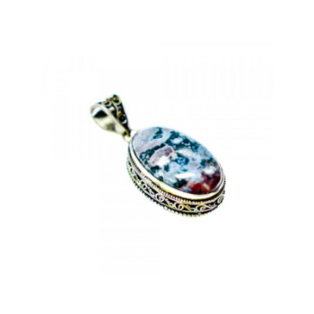 925 STERLING SILVER  JASPER CHAIN WITH PENDANT