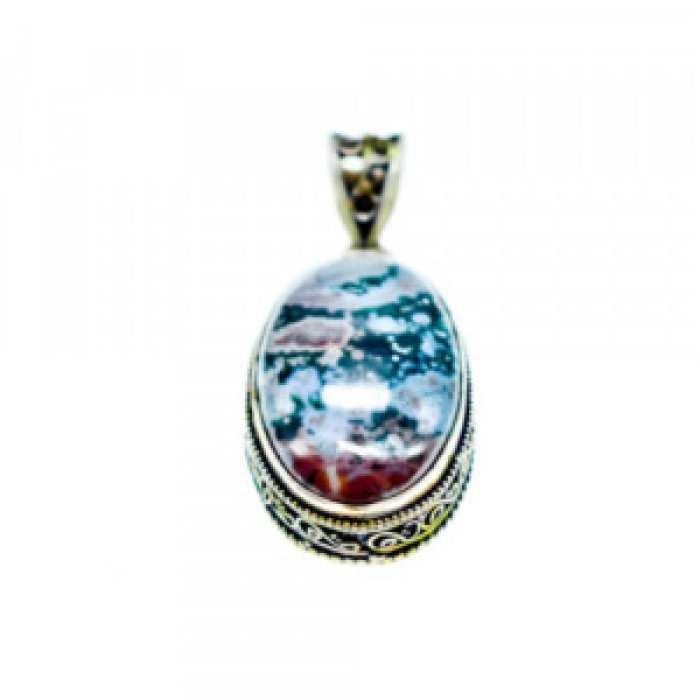 925 Sterling Silver Jasper Chain With Pendant