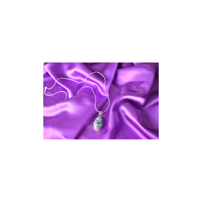 925 STERLING SILVER  JASPER CHAIN WITH PENDANT