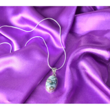 925 Sterling Silver Jasper Chain With Pendant