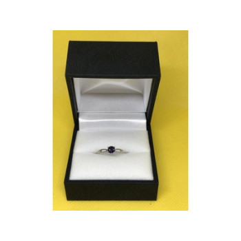 925 Sterling Silver Purple CZ Ring Size 8.5
