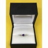 925 Sterling Silver Purple CZ Ring Size 8.5