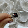 925 Sterling Silver Spessartine & Goshenite Ring Size 6.5