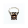 925 Sterling Silver Brown Smoky Quartz Ring Size 6.5