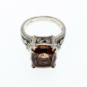 925 Sterling Silver Brown Smoky Quartz Ring Size 6.5