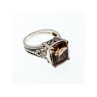 925 Sterling Silver Brown Smoky Quartz Ring Size 6.5