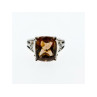 925 Sterling Silver Brown Smoky Quartz Ring Size 6.5