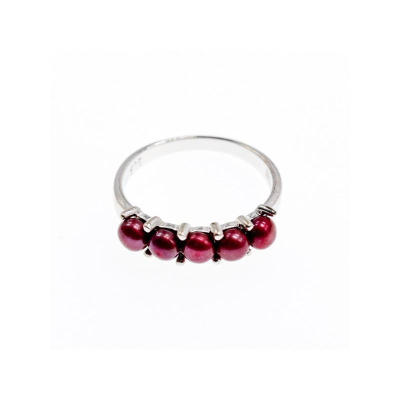 925 STERLING SILVER CHERRY PEARLS RING SIZE 7