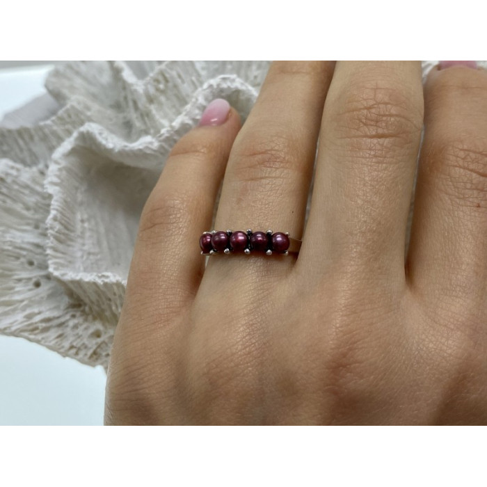 925 STERLING SILVER CHERRY PEARLS RING SIZE 7