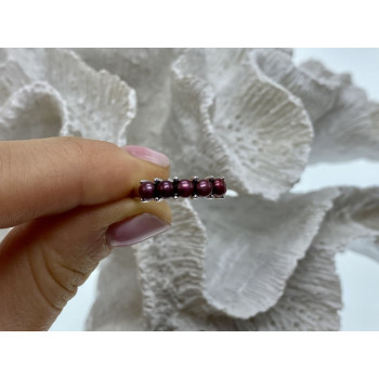 925 STERLING SILVER CHERRY PEARLS RING SIZE 7