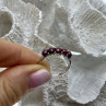 925 Sterling Silver Cherry Pearls Ring Size 7